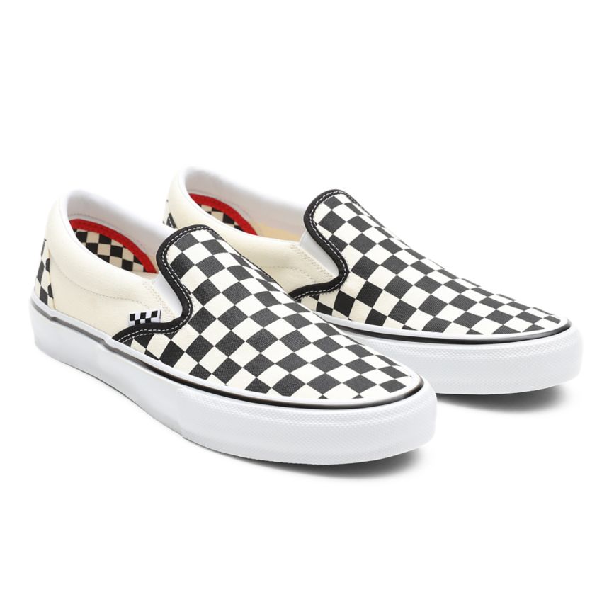 Vans Skate Checkerboard Slip-On Shoes White | VN296O5OS34