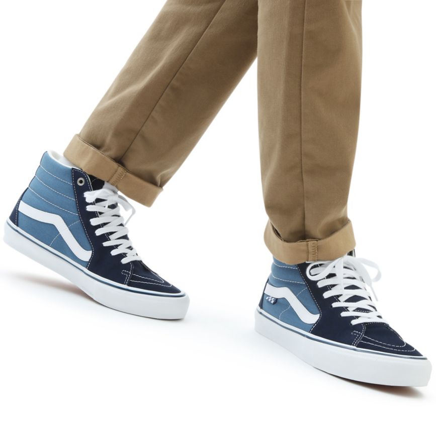 Vans Skate SK8-Hi Shoes Navy | VN913Q1XZ91