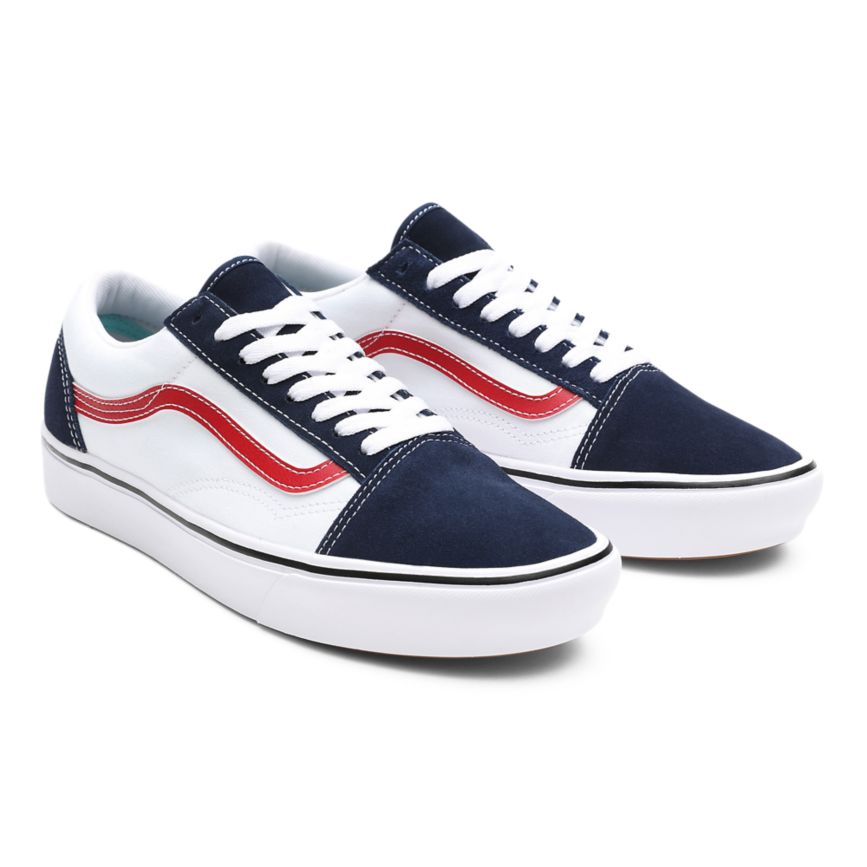 Vans Tri-Tone ComfyCush Old Skool Shoes Navy | VN273Q7ZV03