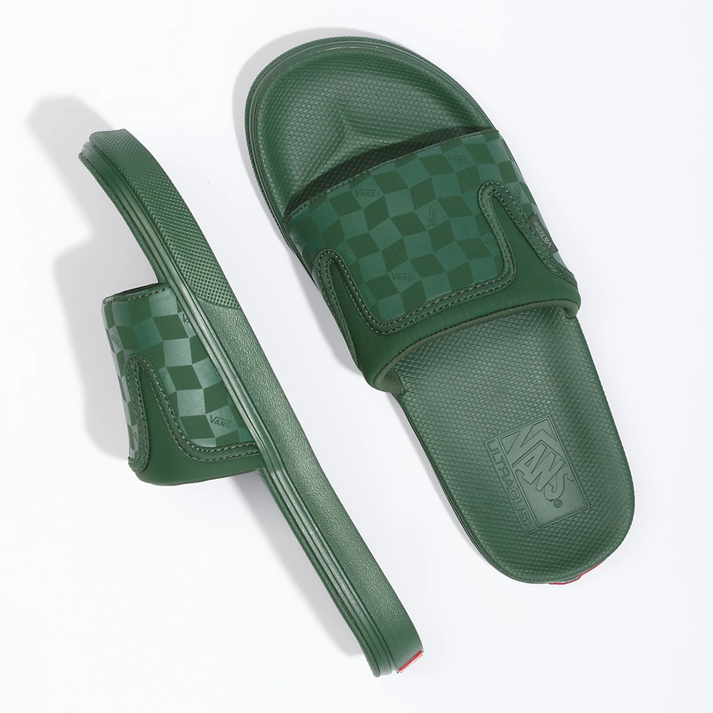 Vans UltraCush Slide-On Dark Green | VN004N8MD62