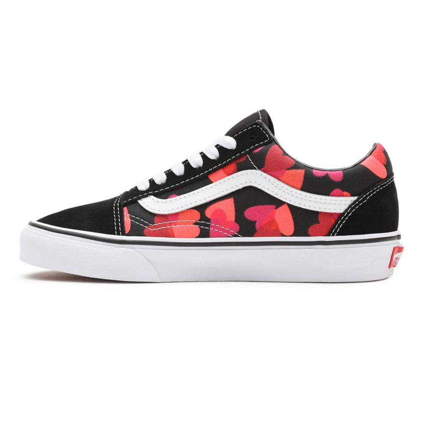 Vans Valentines Hearts Old Skool Shoes Black | VN076T9QA17