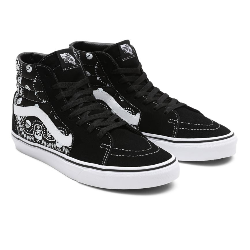 Vans Bandana SK8-Hi Shoes Black | VN169N3NK82