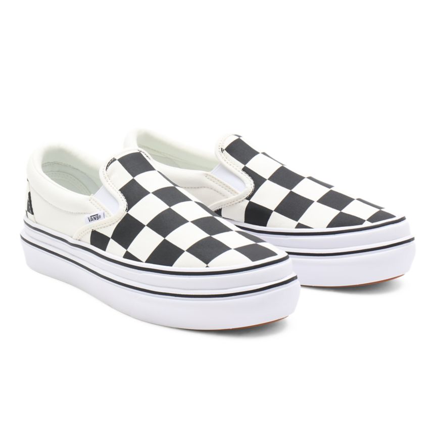 Vans Big Classics Checker Super ComfyCush Slip-On Shoes White | VN223Q1TK39