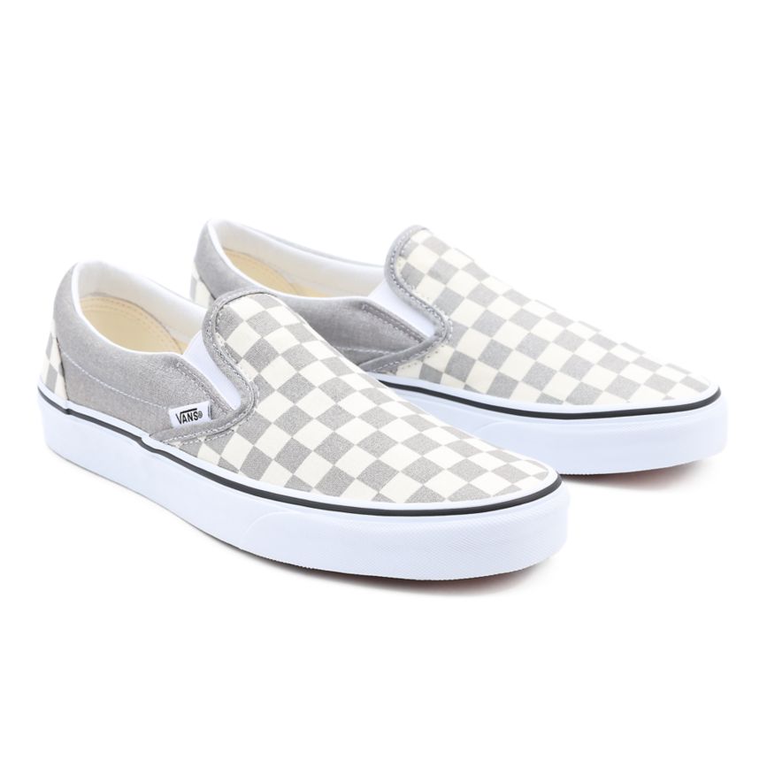 Vans Checkerboard Classic Slip-On Shoes Grey | VN031L2VC56