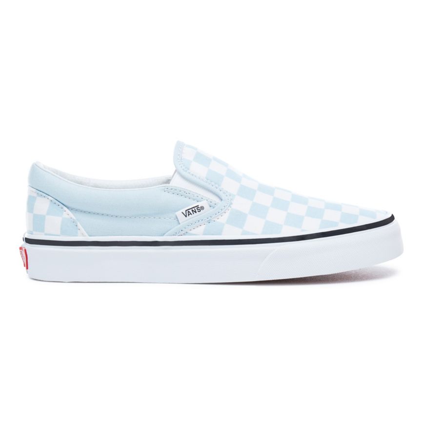 Vans Checkerboard Classic Slip-On Shoes Blue | VN671J9JK42