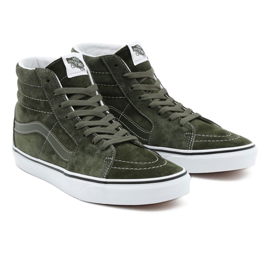 Vans Pig Suede SK8-Hi Shoes Olive | VN492Y8RG37